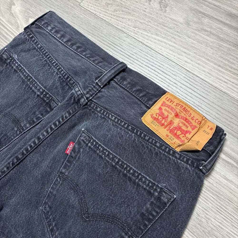 Levi's 501 Button Fly Straight Leg Black Jeans Western Style Size 32x32